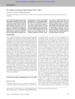 Do studies in humans better depict Th17 cells?