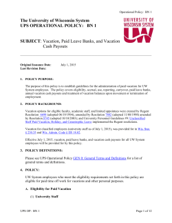 UPS Operational Policy BN 1 - University of Wisconsin System
