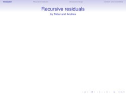 Recursive residuals