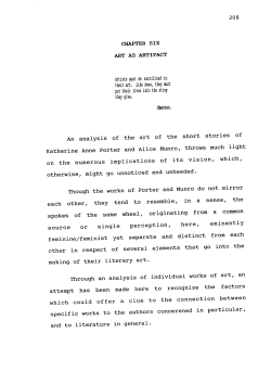 An analysis of the art of the short stories of Katherine Anne Porter