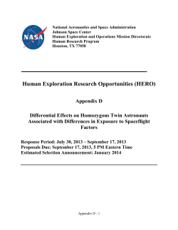 Human Exploration Research Opportunities (HERO)