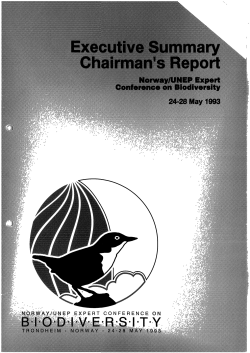 Norway/UNEP Expert Conference on Biodiversity – May 1993