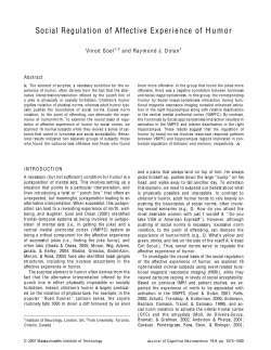 Social Regulation of Affective Experience of Humor