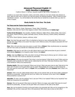 Edith Hamilton`s Mythology - The Official Site - Varsity.com