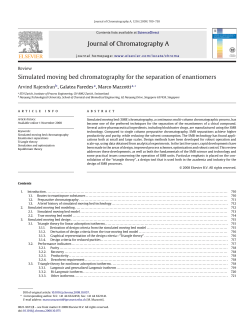 Journal of Chromatography A Simulated moving bed
