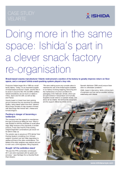 doing more in the same space: Ishida`s part in a clever snack factory