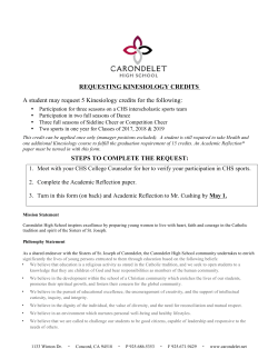 Kinesiology Credit Carondelet Sport