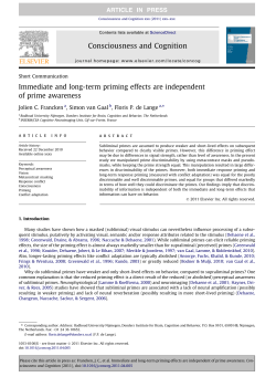 Immediate and long-term priming effects are independent of prime