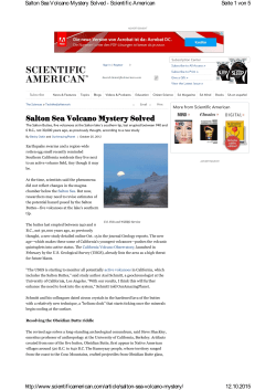 Salton Sea Volcano Mystery Solved