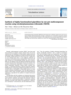 Synthesis of highly functionalized piperidines by one