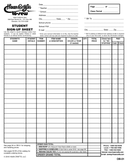 student sign-up sheet