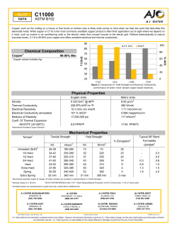 C110 Alloy Data Sheet AJ Oster
