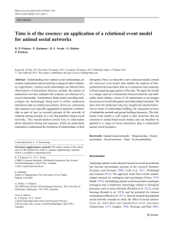 Time is of the essence: an application of a relational event model for