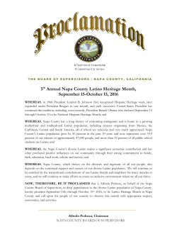 5th Annual Napa County Latino Heritage Month, September 15