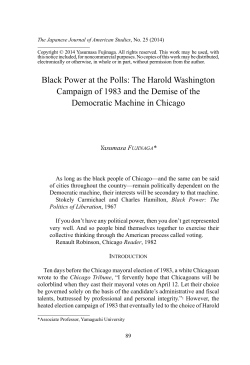 Black Power at the Polls: The Harold Washington Campaign of 1983