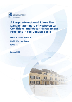 A Large International River: The Danube. Summary of Hydrological