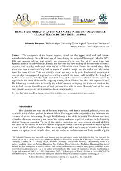 BEAUTY AND MORALITY AS FEMALE VALUES IN THE