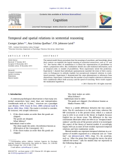 Temporal and spatial relations in sentential reasoning