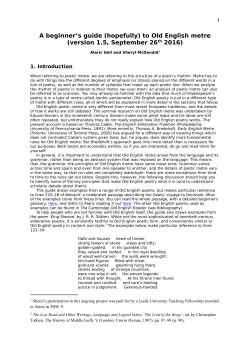 to Old English metre