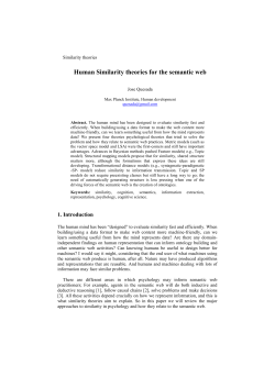 Human Similarity theories for the semantic web