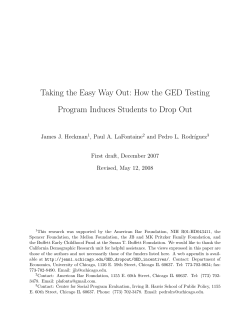 How the GED Testing Program Induces Students to Drop Out