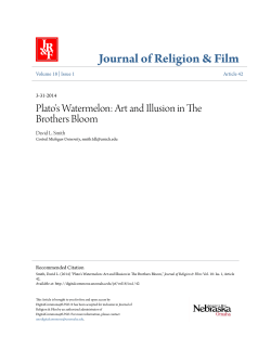 Plato`s Watermelon: Art and Illusion in The Brothers Bloom