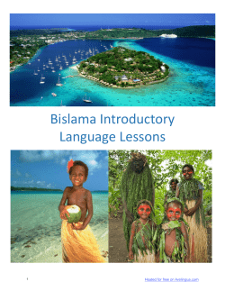 Bislama Language Lessons