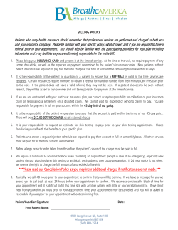 billing policy - BreatheAmerica