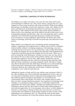 Chapter1 Growing Up with Technology