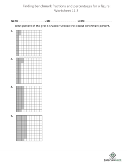 Finding benchmark fractions and percentages for a