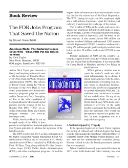 The FDR Jobs Program That Saved the Nation