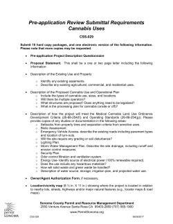 Pre-application Review Submittal Requirements Cannabis Uses