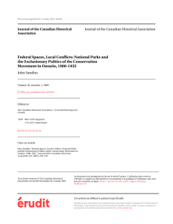 Federal Spaces, Local Conflicts: National Parks and the