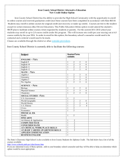 Online Course Options (ICSD)