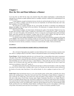 Chapter 1 How the Sire and Dam Influence a Runner