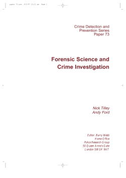 Forensic Science and Crime Investigation
