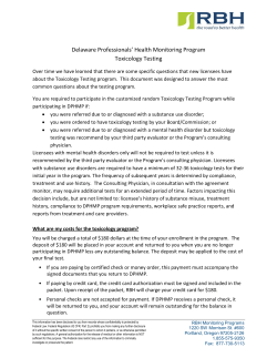 DPHMPIntroductionLetterforToxicology