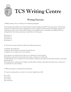Writing exercises - Trinity College School