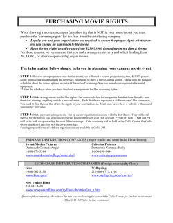 PURCHASING MOVIE RIGHTS