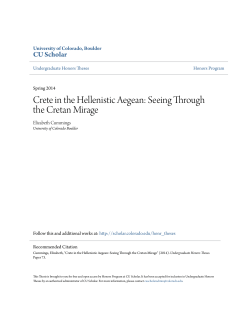 Crete in the Hellenistic Aegean: Seeing Through the