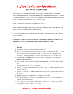 Lafayette County Speedway Lafayette County Promotions LLC