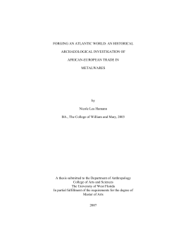 2007 FORGING AN ATLANTIC WORLD: AN HISTORICAL