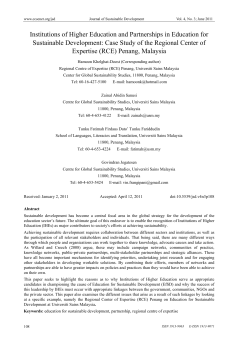 Institutions of Higher Education and Partnerships in