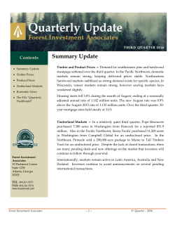 Third Quarter 2016 - Forest Investment Associates