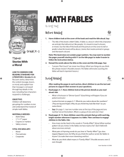 MATH FABLES