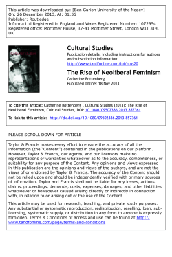 The Rise of Neoliberal Feminism.