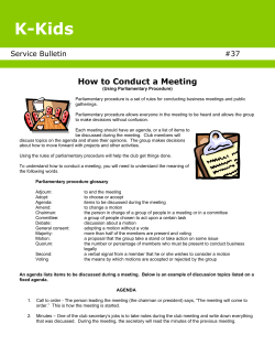 Parliamentary procedure