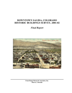 Downtown Salida, Colorado, Historic Buildings
