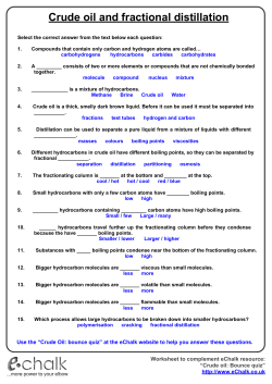 Crude oil and fractional distillation
