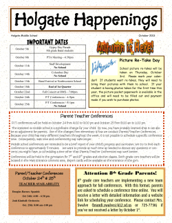 Holgate Happenings - Aberdeen Public School
